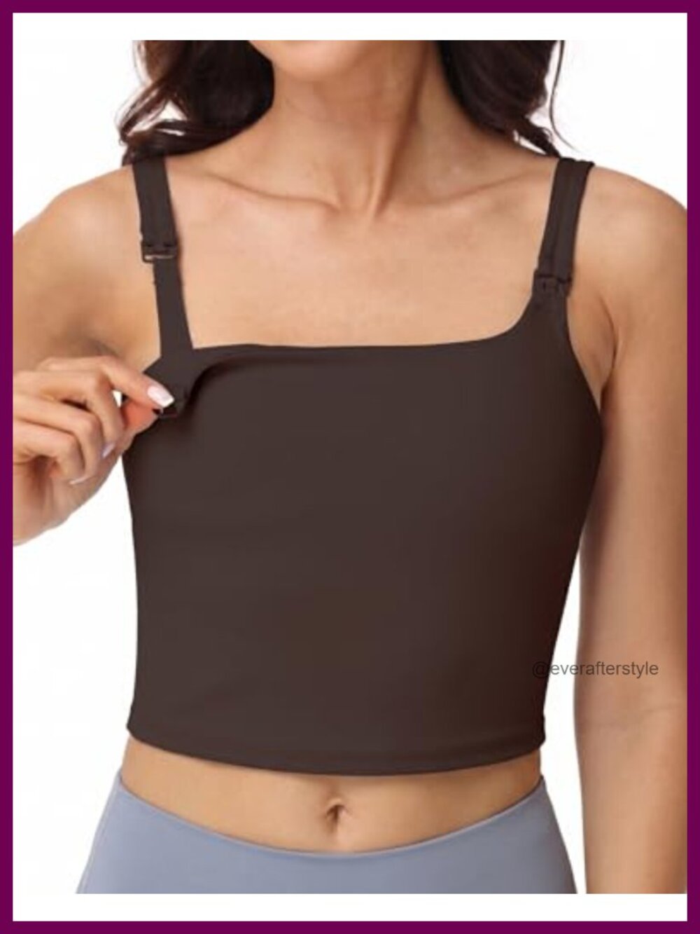 Women's Nursing Tank Top Longline Sports Bra Breastfeeding Maternity